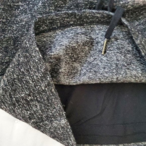 Wool Grey Double Lined Drawstring Grey Heathered Skirt - Picture 11 of 16